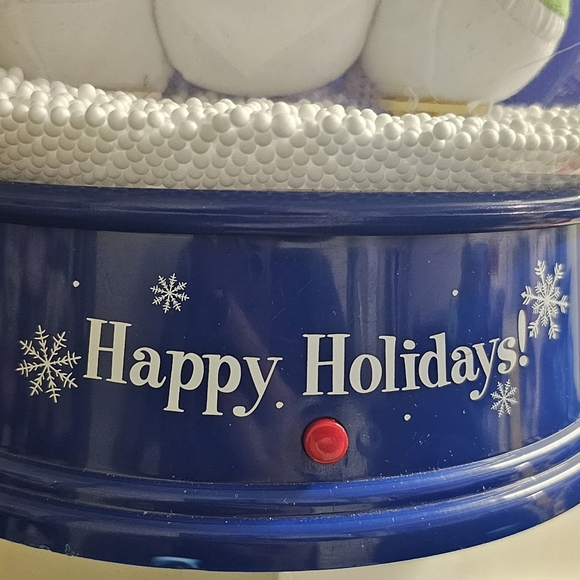 Gemmy Waterless Musical Christmas Snow Globe Let It Snow Happy Holidays 12” Tall - Picture 4 of 10